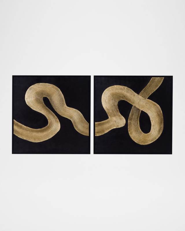 Connected Frame Canvas Painting, Set of 2